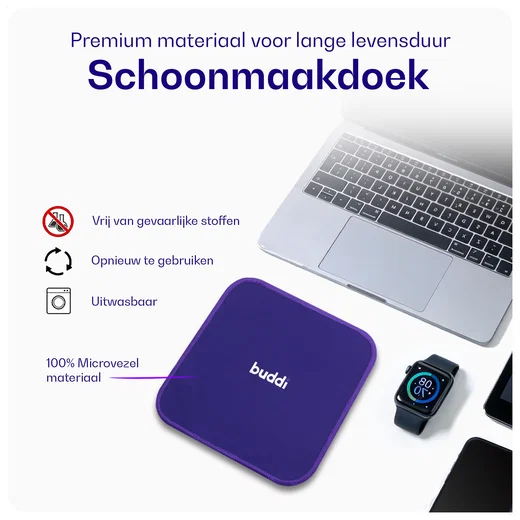 Buddi Fresh Professionele Schoonmaak Microfiber Doek Paars afbeelding 2