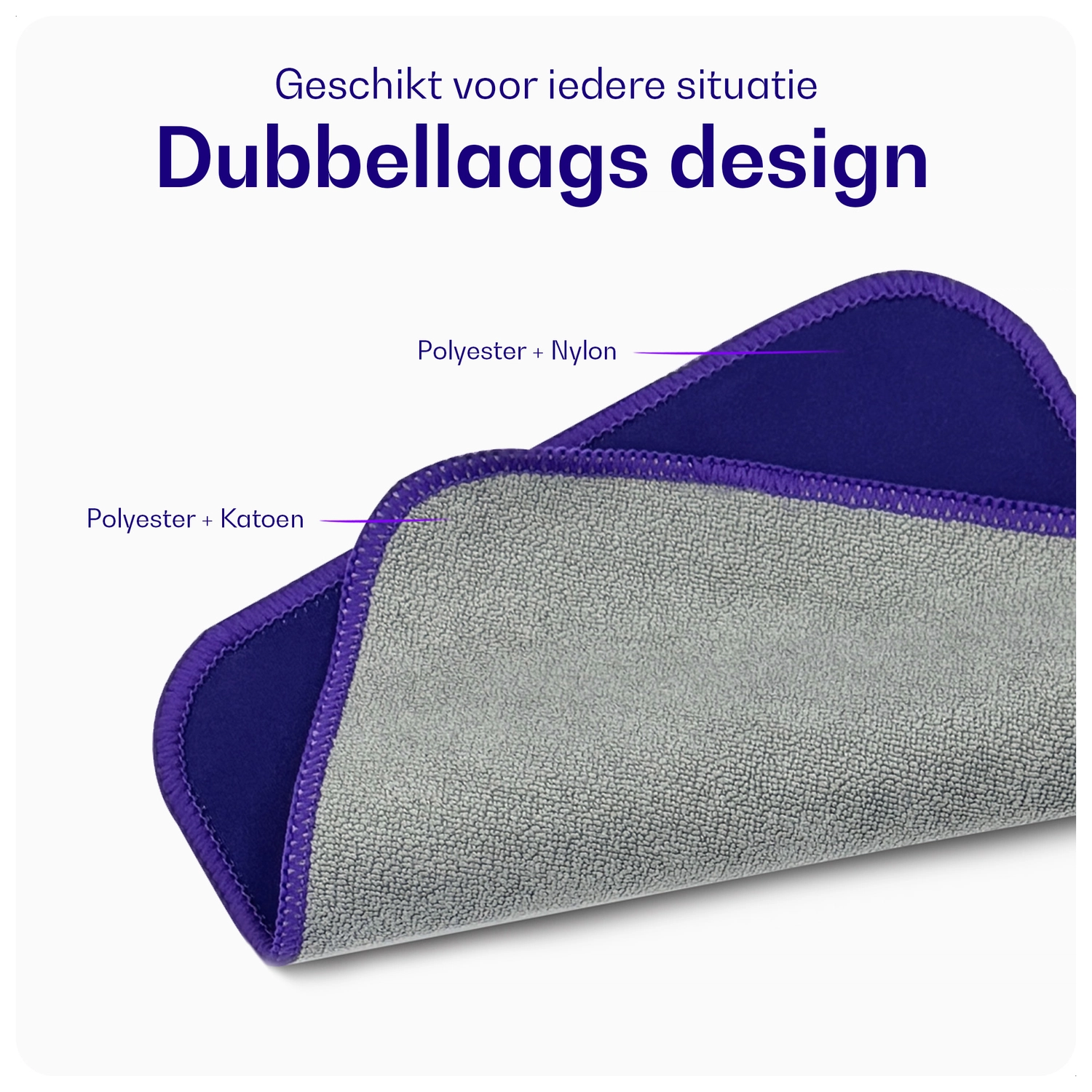 Buddi Fresh Professionele Schoonmaak Microfiber Doek Paars afbeelding 3