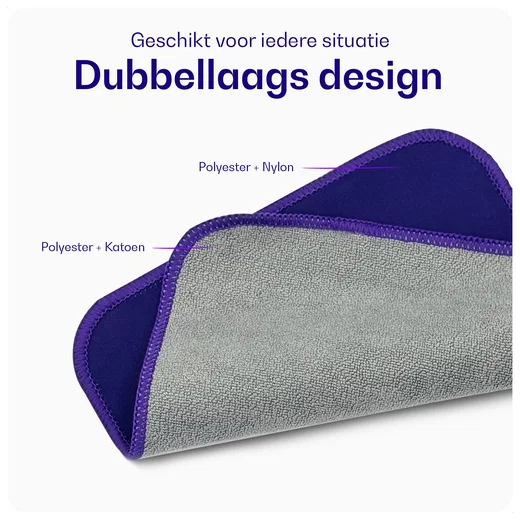 Buddi Fresh Professionele Schoonmaak Microfiber Doek Paars afbeelding 3
