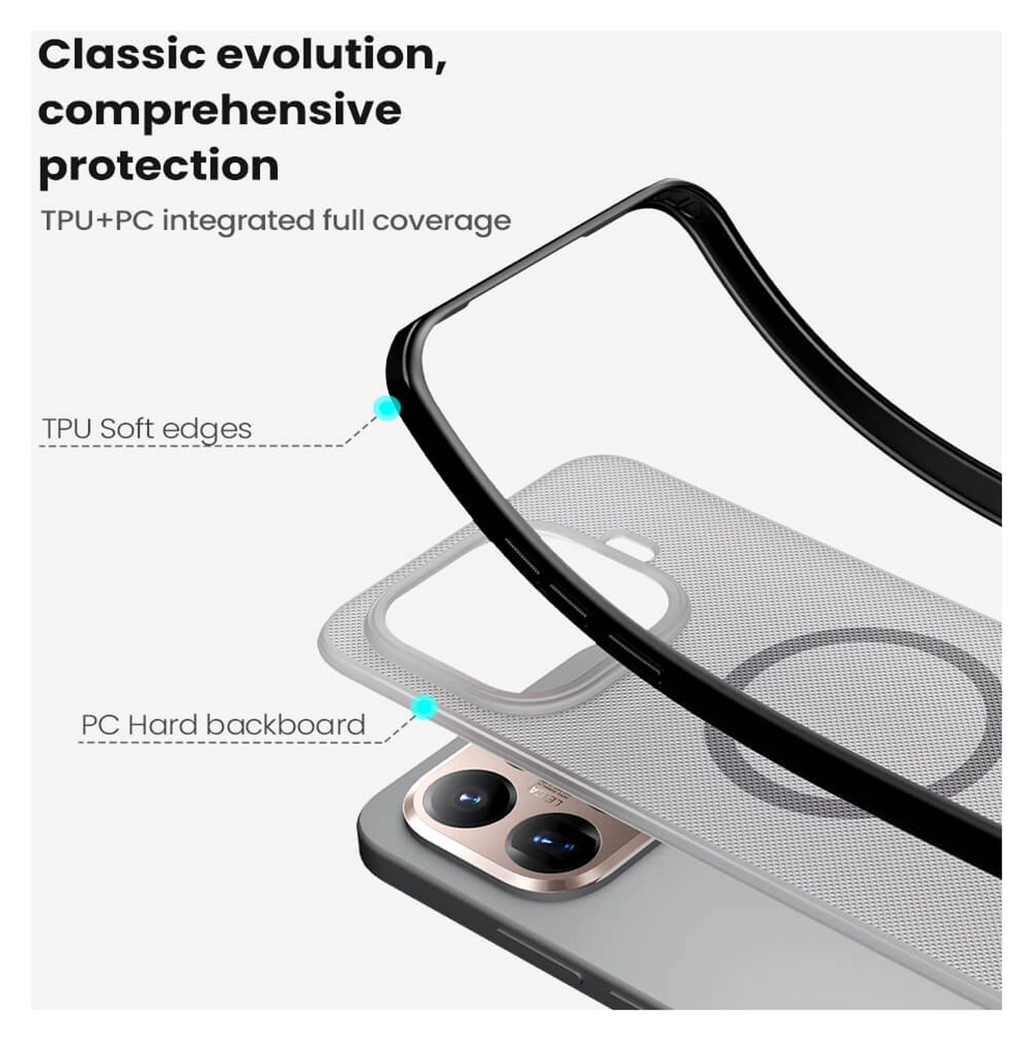 Nillkin Frosted Shield Xiaomi 15T Pro Hoesje MagSafe Transparant Zwart afbeelding 6