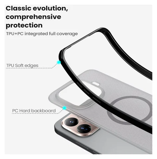 Nillkin Frosted Shield Xiaomi 15T Pro Hoesje MagSafe Transparant Zwart afbeelding 6