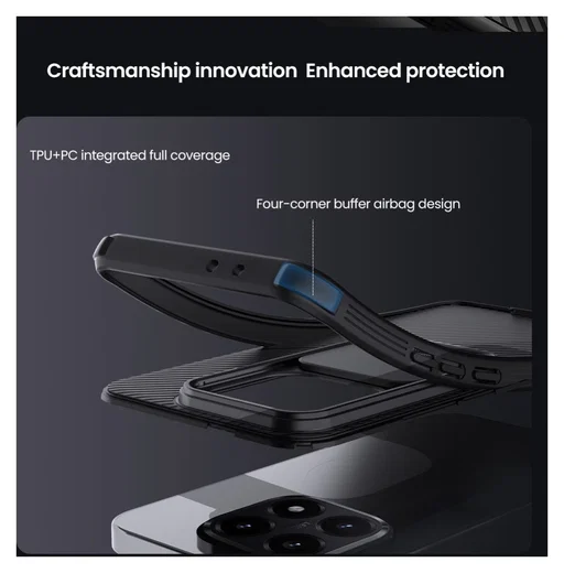 Nillkin CamShield Xiaomi 15T Hoesje Camera Slider Back Cover Zwart afbeelding 7