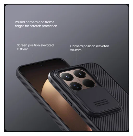 Nillkin CamShield Xiaomi 15T Pro Hoesje Camera Slider Zwart afbeelding 11