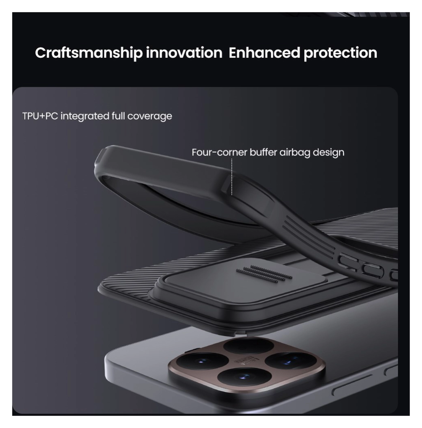Nillkin CamShield Xiaomi 15T Pro Hoesje Camera Slider Zwart afbeelding 8