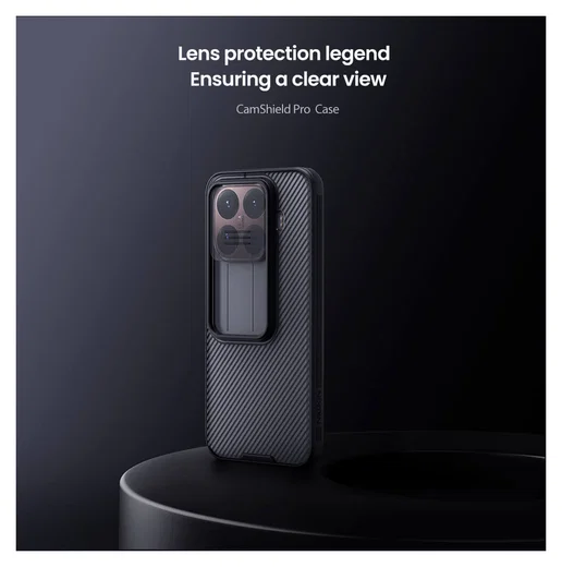 Nillkin CamShield Xiaomi 15T Pro Hoesje Camera Slider Transparant Zwart afbeelding 4