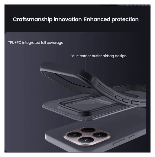 Nillkin CamShield Xiaomi 15T Pro Hoesje Camera Slider Transparant Zwart afbeelding 9