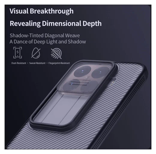 Nillkin CamShield Xiaomi 15T Pro Hoesje Camera Slider Transparant Zwart afbeelding 10