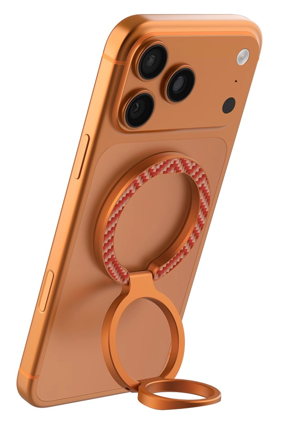 Nillkin FiberSnap MagSafe Ring Houder Standaard Aramidevezel Oranje afbeelding 2