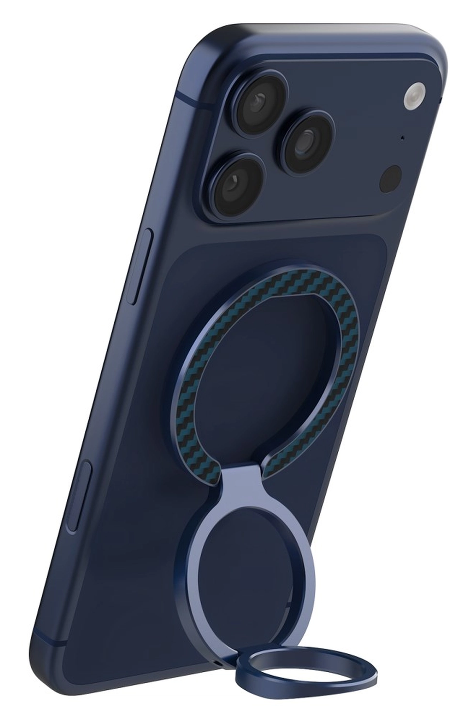 Nillkin FiberSnap MagSafe Ring Houder Standaard Aramidevezel Blauw afbeelding 2