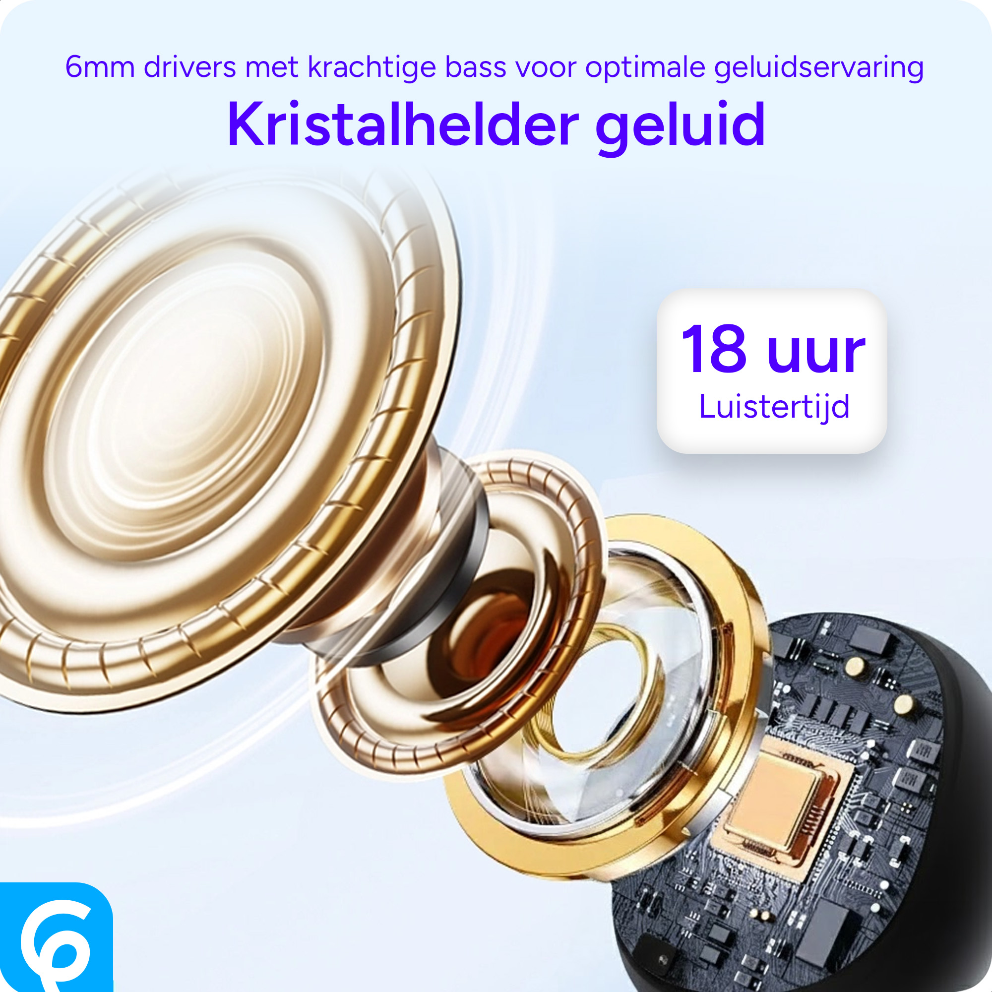 SBG Mini Buds Compacte Draadloze Oordopjes Bluetooth 5.4 Touch Control Zwart afbeelding 3