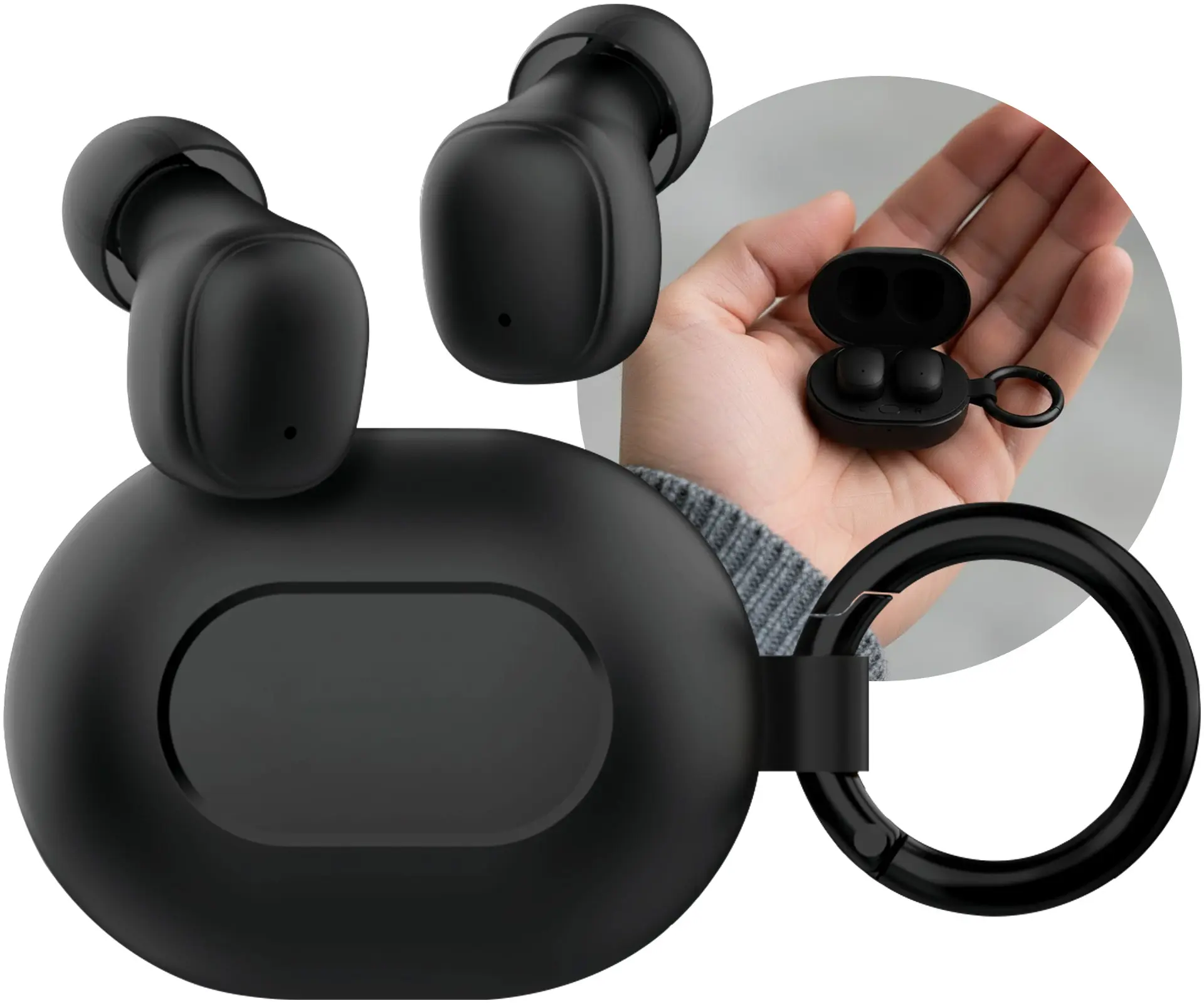 SBG Mini Buds Compacte Draadloze Oordopjes Bluetooth 5.4 Touch Control Zwart afbeelding 1
