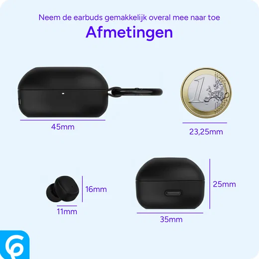 SBG Mini Buds Compacte Draadloze Oordopjes Bluetooth 5.4 Touch Control Zwart afbeelding 8