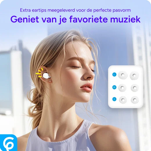 SBG Mini Buds Compacte Draadloze Oordopjes Bluetooth 5.4 Touch Control Wit afbeelding 4