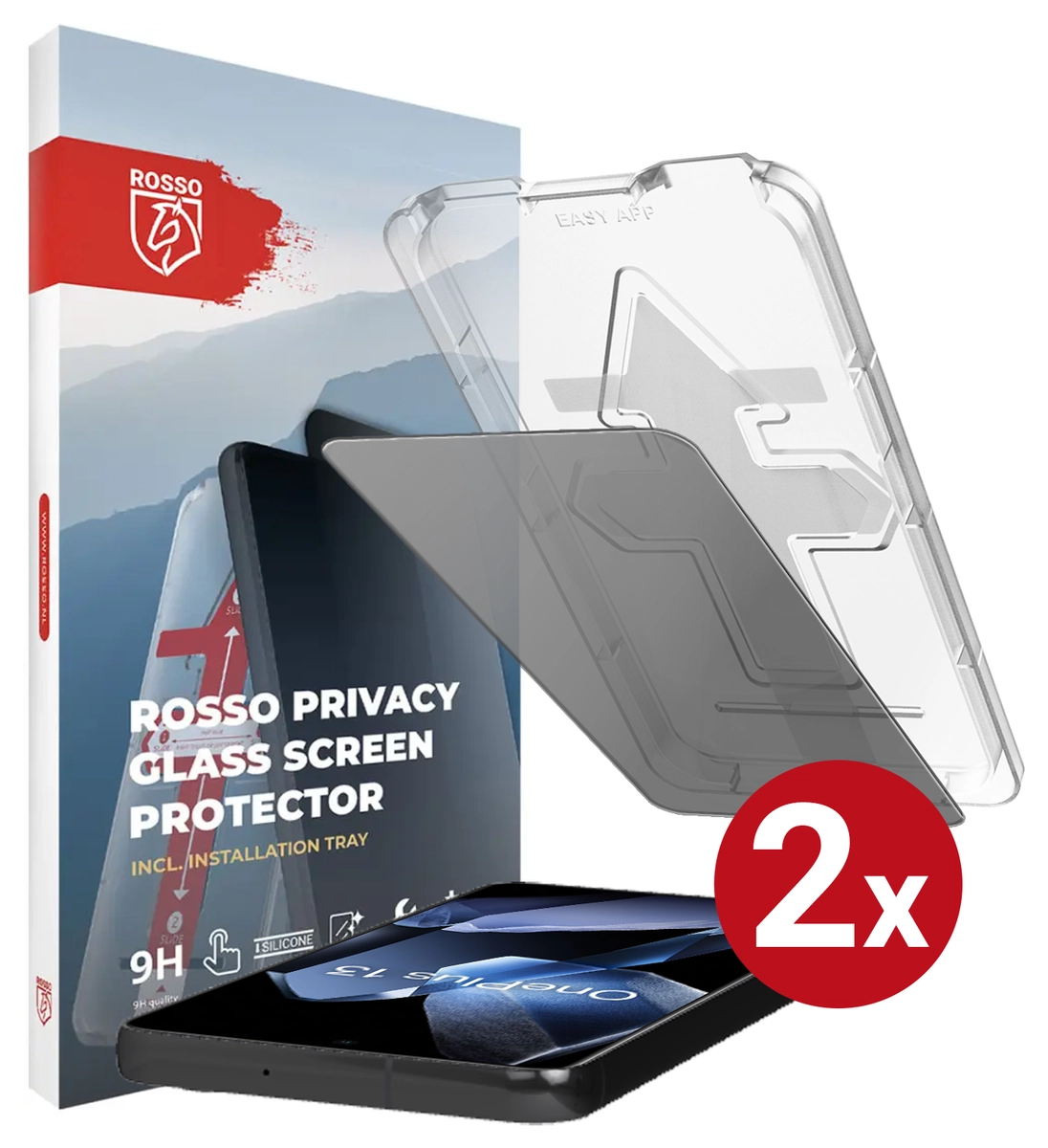 Rosso OnePlus 13 Privacy Glass Installatietray Dust Removal (2-Pack) afbeelding 1