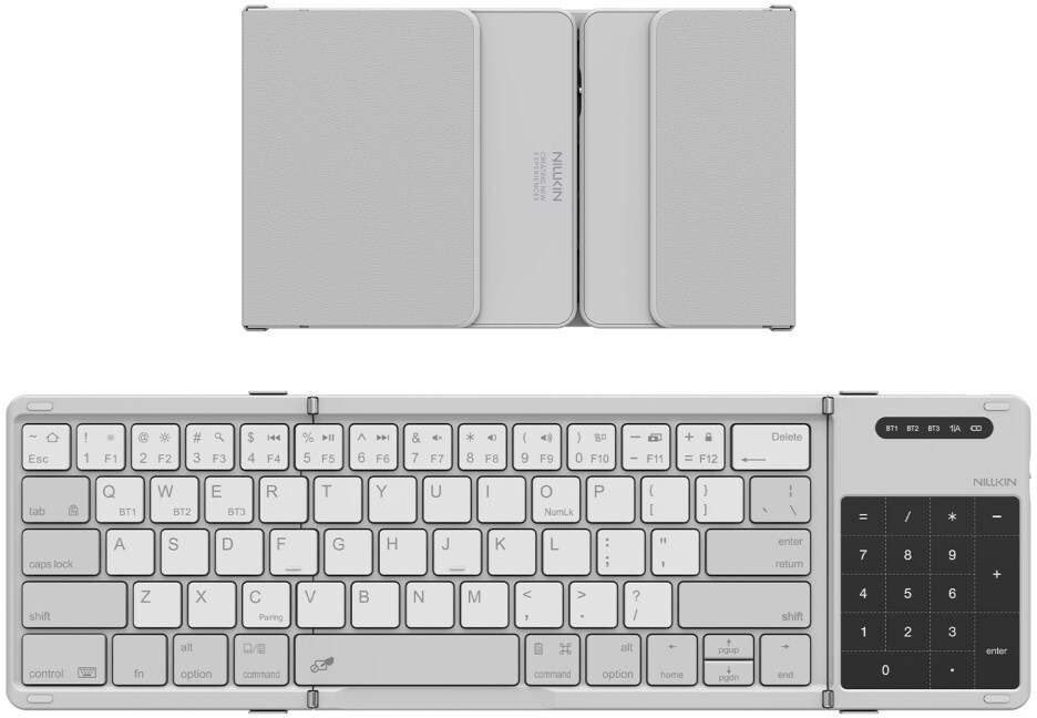 Nillkin Cube Opvouwbaar Bluetooth Toetsenbord met Touchpad Grijs afbeelding 1