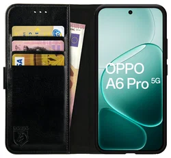 Rosso Element Oppo A6 Pro Hoesje Book Case Wallet Zwart afbeelding