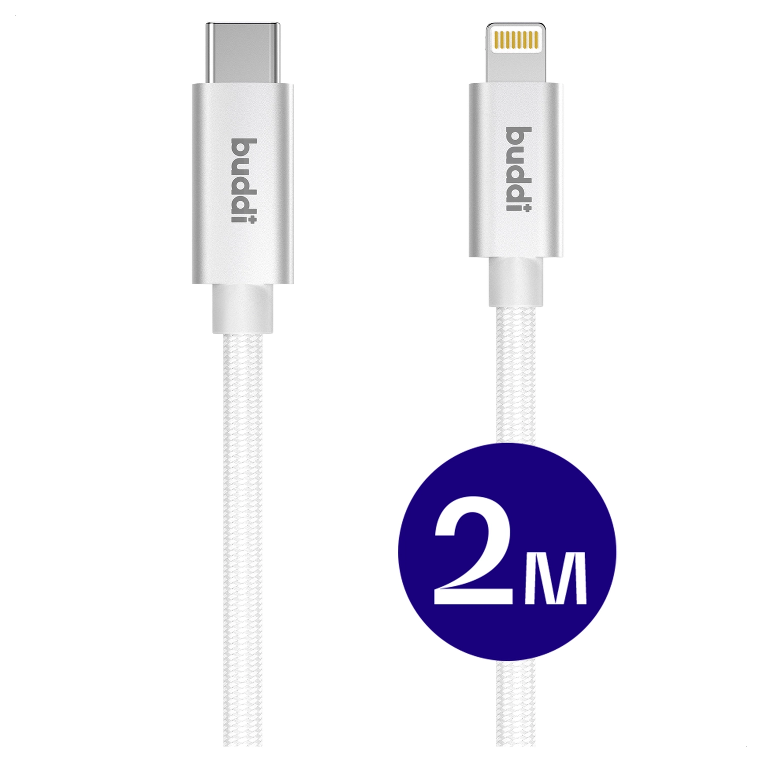 Originele Apple 20W USB-C Oplader met Buddi Lightning Kabel 2M Wit afbeelding 3