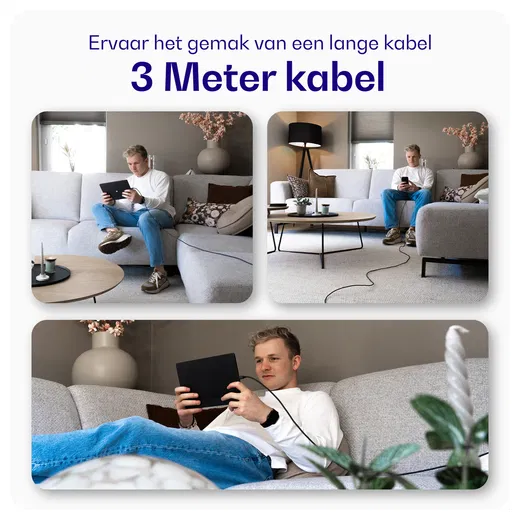 Originele Apple 20W USB-C Oplader met Buddi USB-C Kabel 3M Wit afbeelding 7