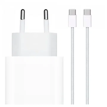 Originele Apple 20W USB-C Oplader met Geweven USB-C Kabel 1 Meter Wit