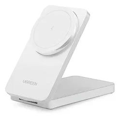 UGREEN 2-in-1 20W Draadloze MagSafe Oplader Smartphone & AirPods Wit afbeelding