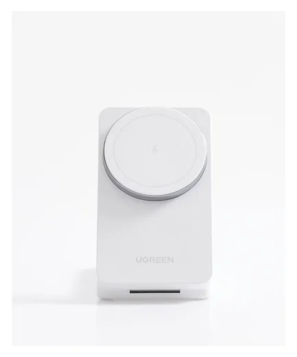 UGREEN 2-in-1 20W Draadloze MagSafe Oplader Smartphone & AirPods Wit afbeelding 2