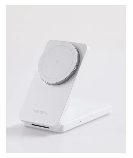 UGREEN 2-in-1 20W Draadloze MagSafe Oplader Smartphone & AirPods Wit afbeelding 3