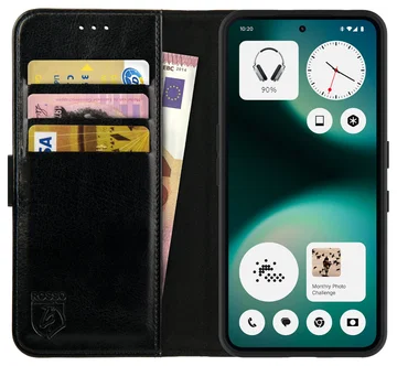 Rosso Element Nothing Phone (3a) Lite Hoesje Book Case Wallet Zwart