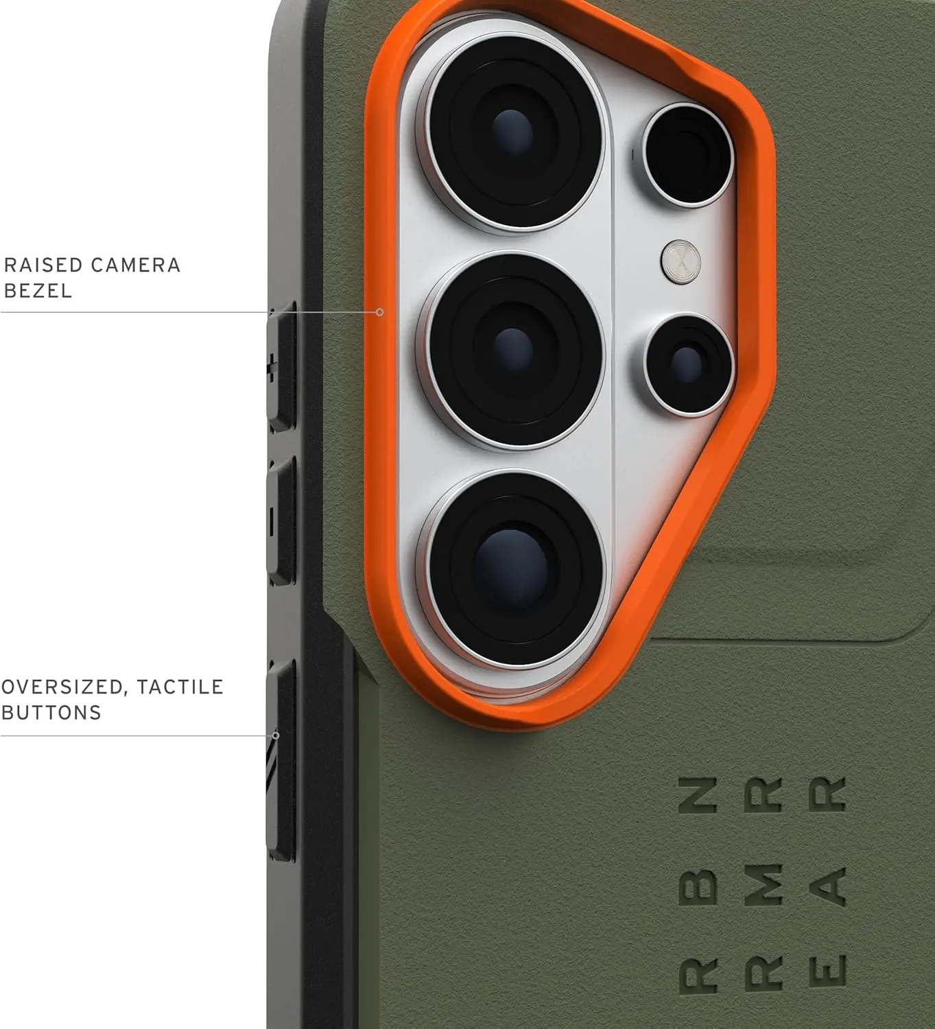 UAG Civilian Samsung Galaxy S26 Ultra Hoesje MagSafe Back Cover Groen Oranje afbeelding 7