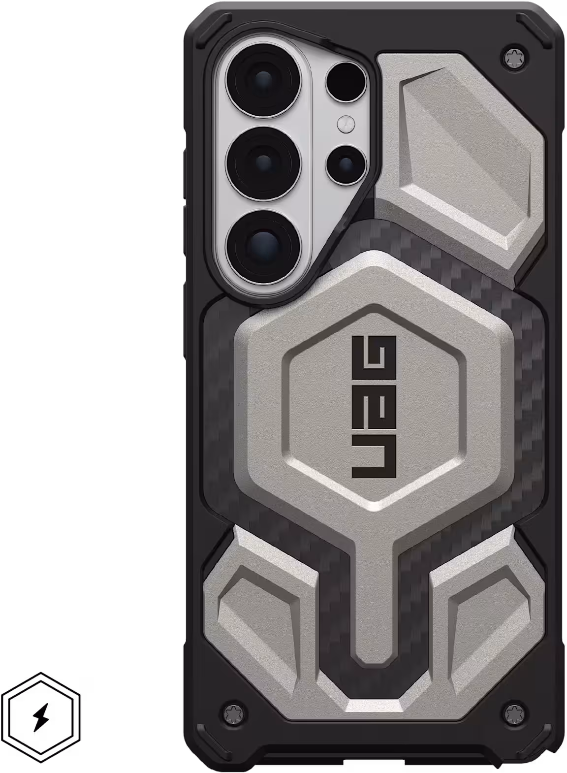 UAG Monarch Pro Samsung S26 Ultra Hoesje Magnetic Back Cover Titanium afbeelding 1