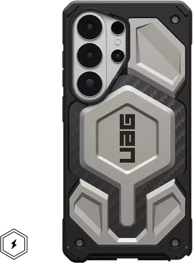 UAG Monarch Pro Samsung S26 Ultra Hoesje Magnetic Back Cover Titanium afbeelding 1