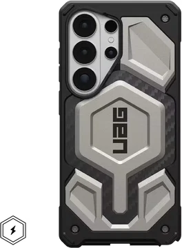UAG Monarch Pro Samsung S26 Ultra Hoesje Magnetic Back Cover Titanium