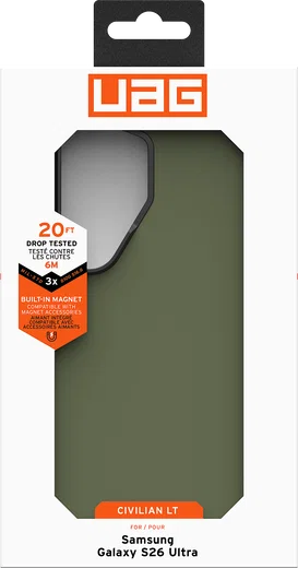 UAG Civilian LT Samsung Galaxy S26 Ultra Hoesje MagSafe Back Cover Zwart afbeelding 17