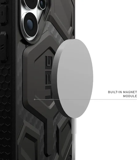UAG Monarch Pro Samsung S26 Ultra Hoesje Magnetic Back Cover Carbon Fiber afbeelding 4