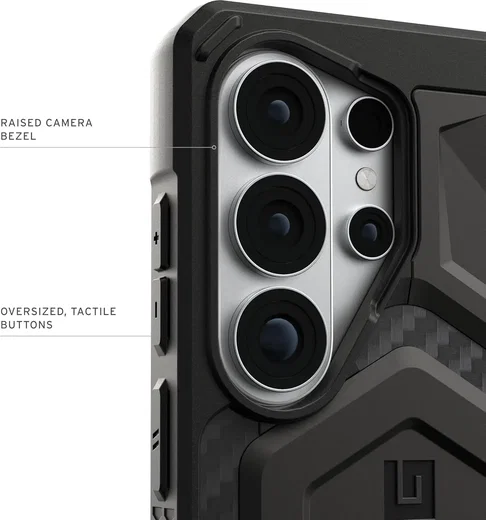 UAG Monarch Pro Samsung S26 Ultra Hoesje Magnetic Back Cover Carbon Fiber afbeelding 5