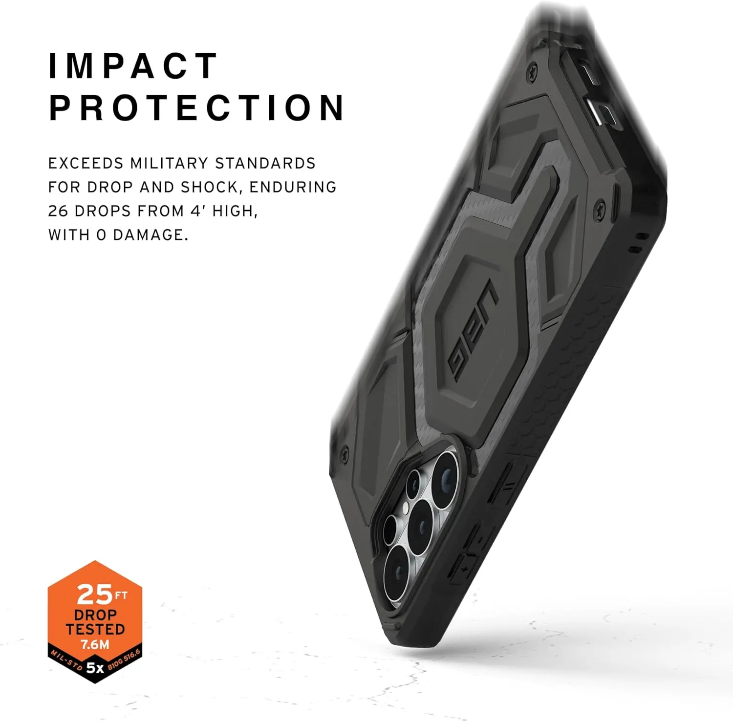 UAG Monarch Pro Samsung S26 Ultra Hoesje Magnetic Back Cover Carbon Fiber afbeelding 2