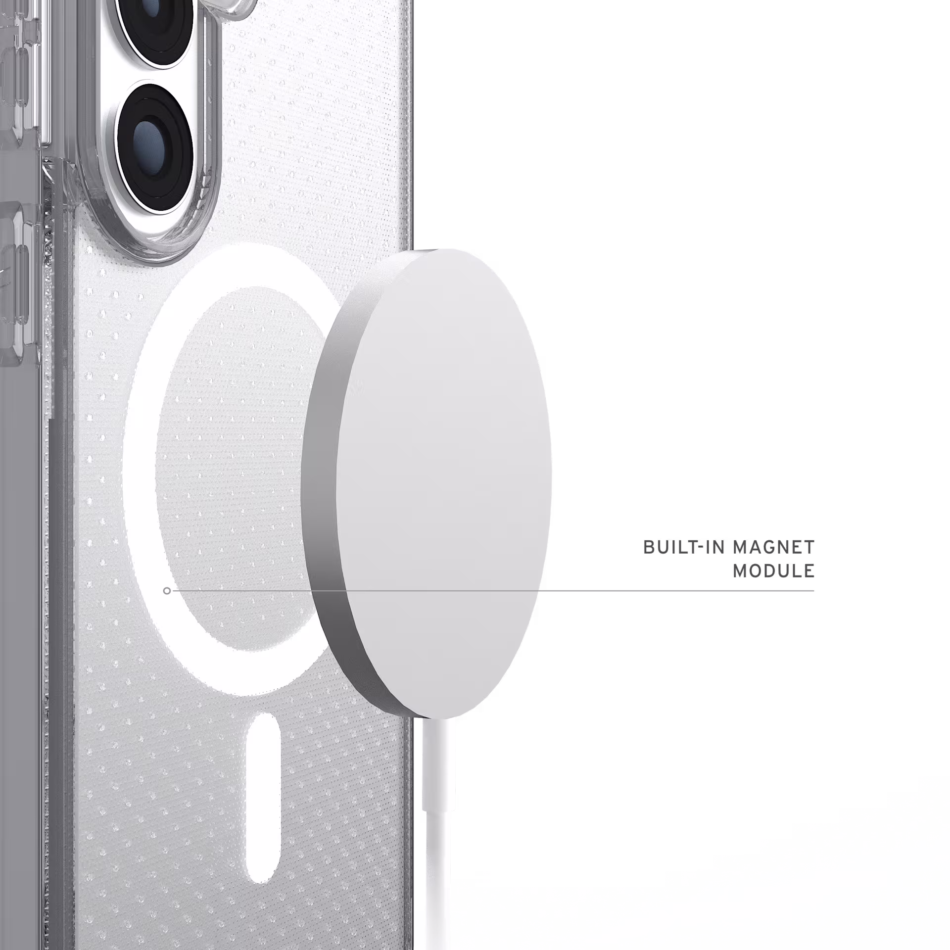 UAG Dot Samsung Galaxy S26 Plus Hoesje Magnetic Back Cover Ice Ash afbeelding 5