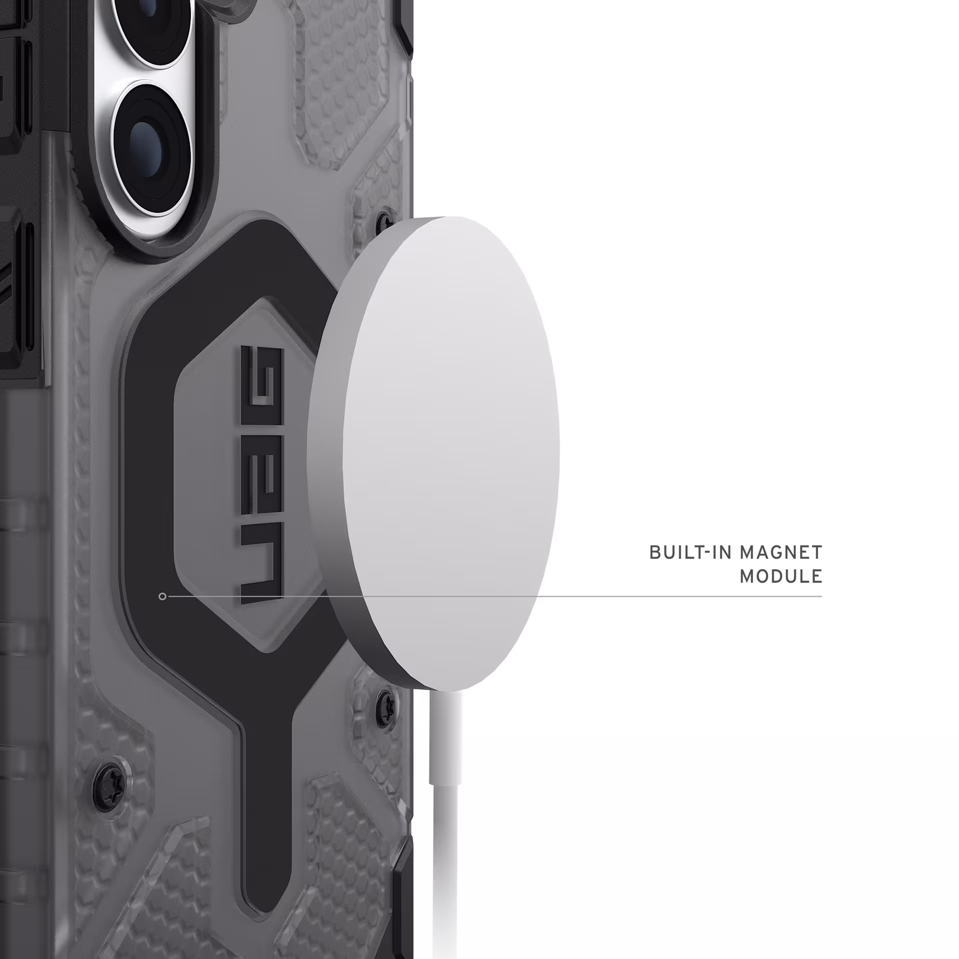 UAG Pathfinder Clear Samsung Galaxy S26 Plus Hoesje MagSafe Back Cover Ash Zwart afbeelding 5