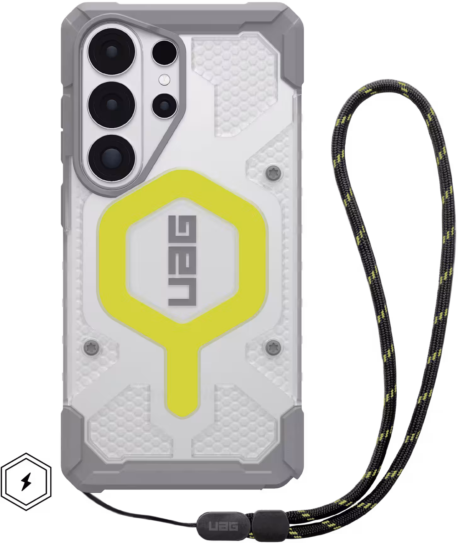 UAG Pathfinder Clear Samsung Galaxy S26 Ultra Hoesje Magnetic met Koord Neon afbeelding 1