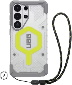 UAG Pathfinder Clear Samsung Galaxy S26 Ultra Hoesje Magnetic met Koord Neon