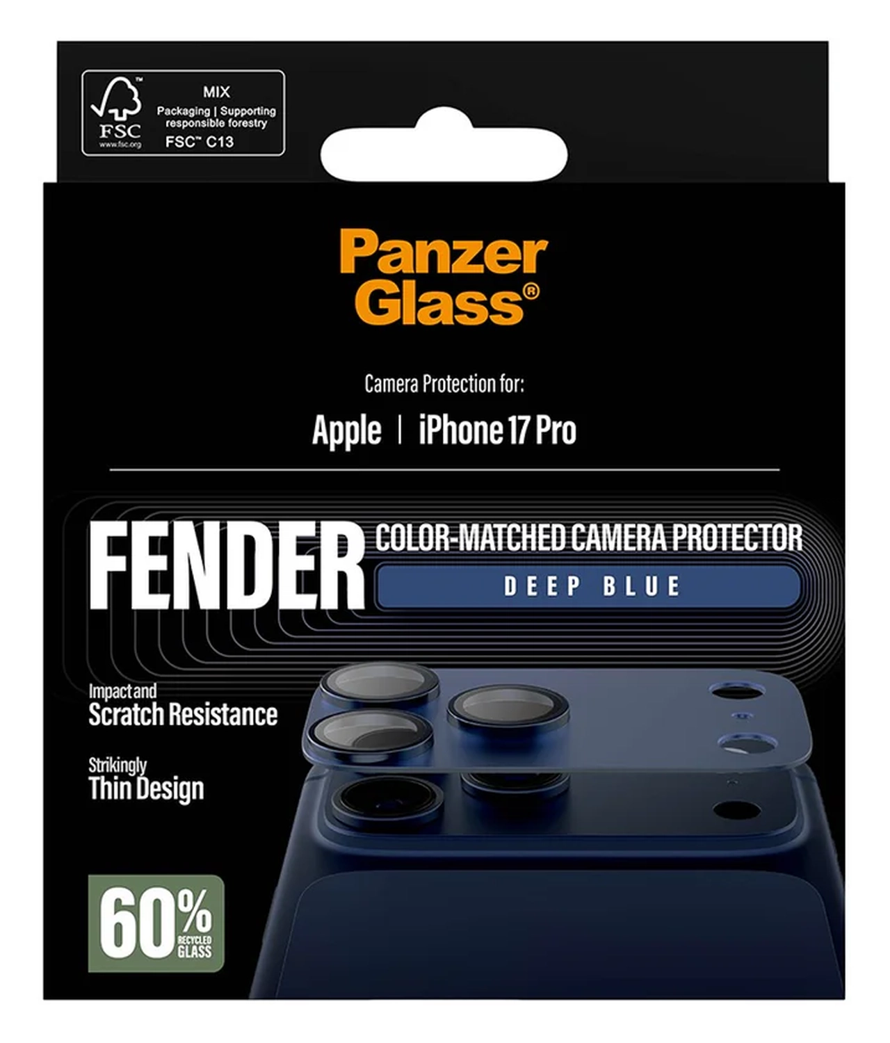 PanzerGlass Fender iPhone 17 Pro Camera Lens Protector Tempered Glass Blauw afbeelding 4