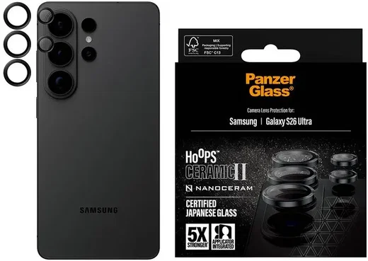 PanzerGlass Hoops Ceramic Samsung Galaxy S26 Ultra Camera Lens Protector Glas afbeelding 3