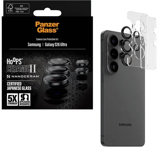 PanzerGlass Hoops Ceramic Samsung Galaxy S26 Ultra Camera Lens Protector Glas afbeelding 2