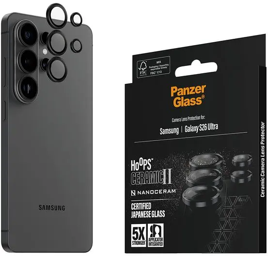 PanzerGlass Hoops Ceramic Samsung Galaxy S26 Ultra Camera Lens Protector Glas afbeelding 6