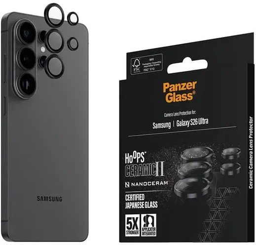 PanzerGlass Hoops Ceramic Samsung Galaxy S26 Ultra Camera Lens Protector Glas afbeelding 6