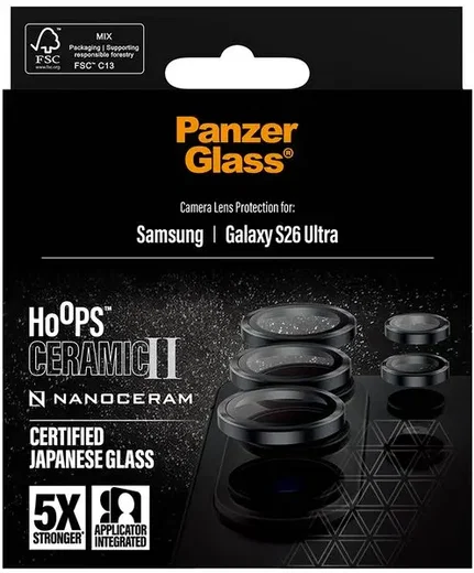 PanzerGlass Hoops Ceramic Samsung Galaxy S26 Ultra Camera Lens Protector Glas afbeelding 4