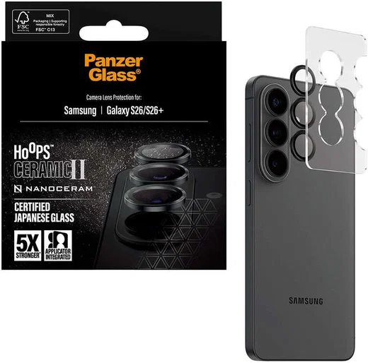 PanzerGlass Hoops Ceramic Samsung Galaxy S26 Camera Lens Protector Glas afbeelding 4
