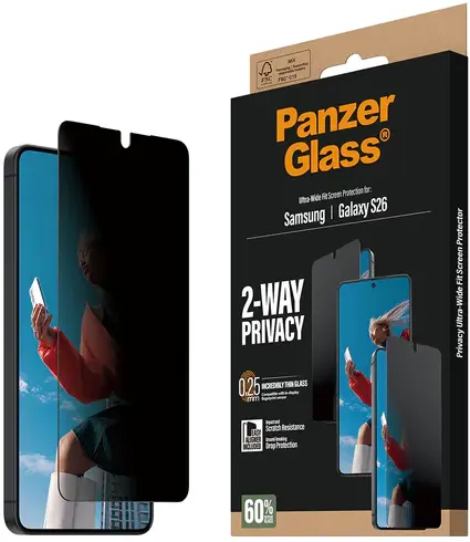 PanzerGlass Ultra-Wide Samsung Galaxy S26 Screen Protector Privacy Glass afbeelding 9
