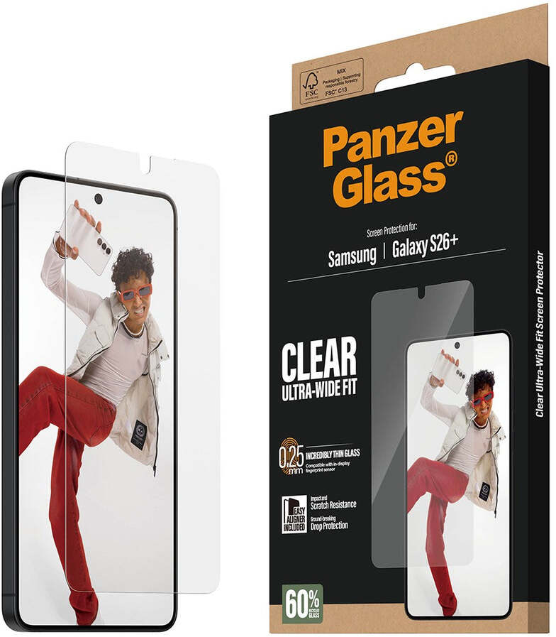 PanzerGlass Ultra-Wide Samsung Galaxy S26 Plus Screen Protector Tempered Glass afbeelding 8