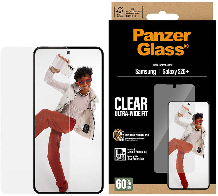 PanzerGlass Ultra-Wide Samsung Galaxy S26 Plus Screen Protector Tempered Glass afbeelding 1