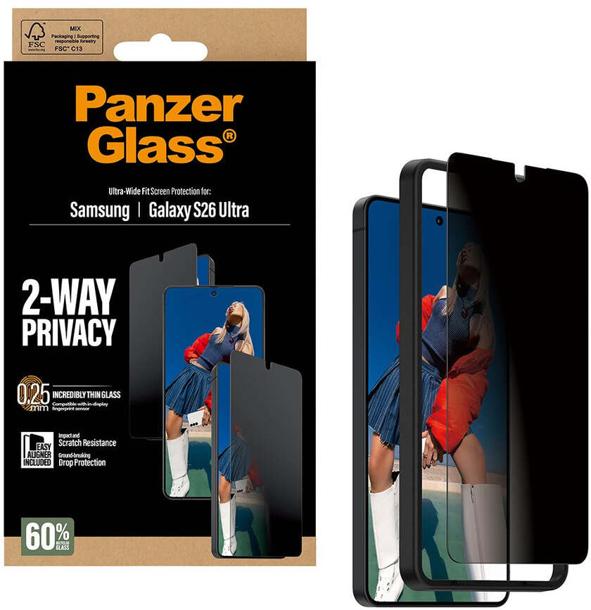 PanzerGlass Ultra-Wide Samsung Galaxy S26 Ultra Screen Protector Privacy Glass afbeelding 10